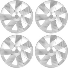 4Pcs 19in Sporty Car Wheel Hub Cap Covers, Silver ABS for Tesla ModelY 2021-2023 picture