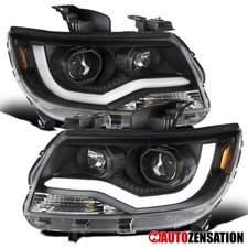 Black Fit 2015-2022 Chevy Colorado LED Tube Halogen Projector Headlights Lamps picture