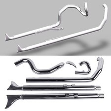 SHARKROAD 2-2 Fishtail Exhaust Systems Set for Softail 2000-2017 Models picture