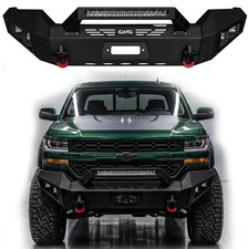 Fit 2016-2018 Chevy Silverado 1500 Front Bumper with Winch Plate and Light picture
