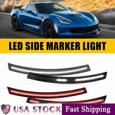 4x Dynamic LED Side Marker Lights For 2014-2019 Chevrolet Corvette C7 Front Rear picture