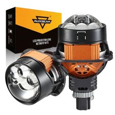 AUXBEAM 2.5'' Bi-LED Projector Len Car Headlight 100W LED Headlamp High-Low Beam picture