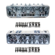Complete Aluminum Cylinder Heads For SBC Chevy 350 190cc 64cc 2.02/1.60 Angle US picture