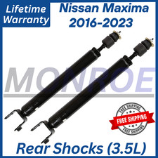 Pair Monroe OEM Rear Shocks For 2016-2023 Nissan Maxima 3.5L, Lifetime Warranty picture
