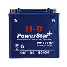 PowerStar H-D YTX14-BS Motorcycle Battery For Buell Blast 2001-2009 picture