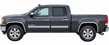 for:2007-2013 GMC Sierra Stainless Fender Trim Wheel Well Flare Lip 4Pc 1 3/4