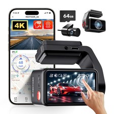 REDTIGER A4 Dash Cam Front and Rear,4K Car Dash Camera with GPS,Wifi,64GB Card picture