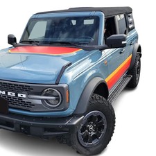 Aftermarket Retro Sunset Hood & Waistline Stripe Decal for Ford Bronco (2021–202 picture