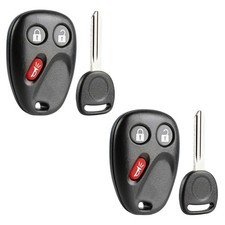 2 Replacement For 2003 2004 2005 2006 2007 Chevrolet Silverado Key + Fob Remote picture