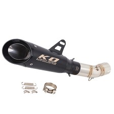 For Kawasaki Ninja ZX10R 2011-2026 Exhaust Tips Mid Pipe Slip on Black Muffler picture