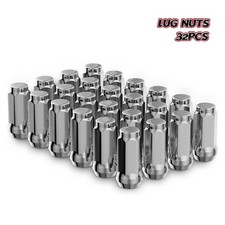 32pcs 9/16-18 Chrome Bulge Acorn Lug Nuts 1.75