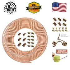 High Quality 25ft Brake Line Kit - Copper Alloy with Easy Installation Fittings picture