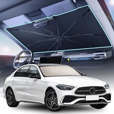 Windshield Sun Shade UPF80+ 57x32 Medium Beige Car Sunshade C WSunshade 2026 picture