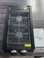 Greystone RV Gas Double Burner Cooktop w/ Hinged Tempered Glass Cover picture