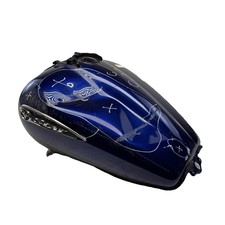 2006 2007 2008 2009 Yamaha XVZ1300 Royal Star Fuel Gas Petrol Tank Blue Damaged picture