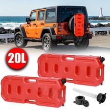 2x 20L 5 Gallon Oil Can Gas Container Pot PE Gasoline Anti-static Fuel Tank Pack picture