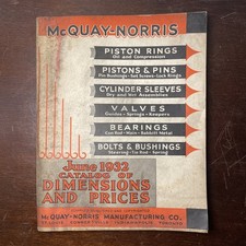 McQuay-Norris June 1932 Catalog Of Dimensions And Prices St Louis Connersville picture