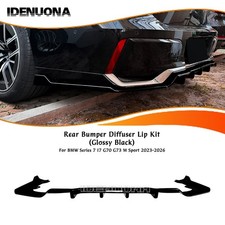 1x Gloss Black Rear Bumper Diffuser Lip Fit For BMW i7 G70 G73 M Sport 23-26 picture