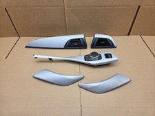 BMW 2017 M240I F22 F23 BRUSHED ALUMINUM HEX BLUE TRIM DASH DOOR MOLDING SET #81 picture