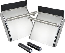 24x24'' Stainless Steel Quarter Fender Set w/ Single Bolt Mounting Brackets picture