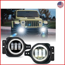 Durable  Waterproof 60W LED Fog Lights for 2018-2026 Jeep Wrangler JL picture