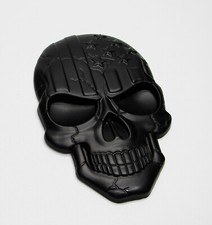 3D SKULL AMERICAN FLAG METAL 3D EMBLEM STICKER DECAL FOR CARS picture