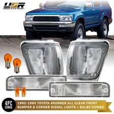 COMBO DEPO Clear Front Corner + Bumper Signal Light For 1992-1995 Toyota 4Runner picture