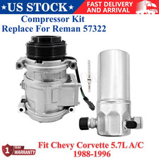 For 1988-1996 Chevy Corvette 5.7L A/C Compressor Kit Replace For Reman 57322 picture