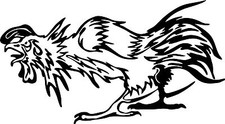 Fighting Chicken Rooster Spurs Car Truck Window Laptop Vinyl Decal Sticker picture