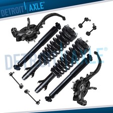 FWD Front Steering Knuckles Hub Bearings Struts Rear Shocks Kit for Fusion Milan picture