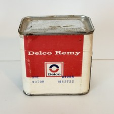 Vintage Delco Remy General Motors Ignition Rotor Tin Can Container Sealed String picture
