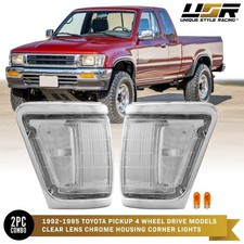 DEPO Pair of Clear Lens Front Corner Light For 1992-1995 Toyota Pickup Truck 4WD picture