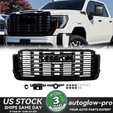 For 2024-2026 GMC Sierra 2500 HD 3500 HD Gloss Black Front Bumper Grille Grill picture