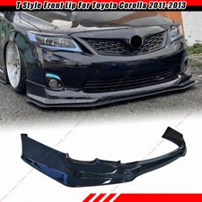 For Toyota Corolla 2011-2013 T Style Front Bumper Lip Chin Spoiler Gloss Black picture