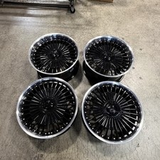 Used 19x8.5/19x9.5 MRR VP4 5x114.3 35/35 73.1 Black Machined Lip Wheels set-4 picture