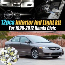 12Pc Super White Interior LED Light Bulb Kit Pack for 1999-2012 Honda Civic picture
