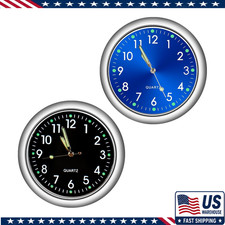 Small Luminous Analog Stick-On Clock Car Dashboard, Tiny Quartz Battery Operated picture