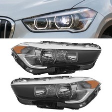 For 16-22 BMW X1 Halogen Headlight Models Only Pair Left & Right Side Headlights picture