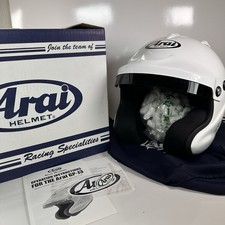 Arai Racing Helmet GP-J3 61-62cm XL White FIA Approved Car Motorsport Rally $659 picture