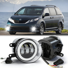 Fit 2011-2017 Toyota Sienna Clear Lens Pair Bumper Fog Light Lamp Replacement picture