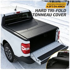 4.5/4.6FT Folding Truck Bed Cover Hard Tri-Fold Lock Fits 2022-26 Ford Maverick picture