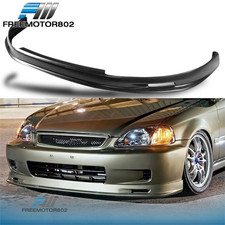 Fits 99-00 Honda Civic EK EK9 Mugen 2/3/4DR Black Front Bumper Lip Splitter - PP picture