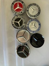 4 Pcs Set Wheel Center Hub Caps for Mercedes Benz Black Red Blue Silver 75MM AMG picture