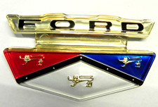 1959 FORD CAR HOOD CREST EMBLEM LOGO SCRIPT NORS MINT NEW REPRO B9A-16607 picture