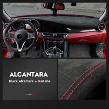 Custom Alcantara Car Dashboard Cover Wrap for Alfa Romeo Giulia 2016-2019 picture