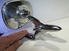 Yankee Side Mirror CHROME 1960's Vintage Unusual Shape Shiny Chrome Some Pitting picture