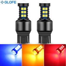 GLOFE 2Pcs 7440 7443 SMD 3030 LED Turn Signal Backup DRL Parking Light Bulbs picture