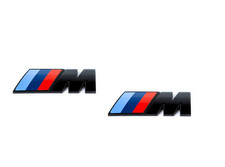🚀M Performance Side Fender Nameplate Stickers Fits BMW Matt Black 5.5cm picture