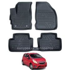 3D Floor Mats Liners for Chevrolet Chevy Spark 2013-2015 TPE All-Weather 3PCS picture