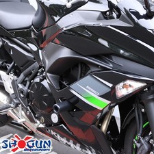 Shogun Kawasaki Ninja 650 Z650 2017-2026 NO CUT Frame Sliders Black 750-4519 picture